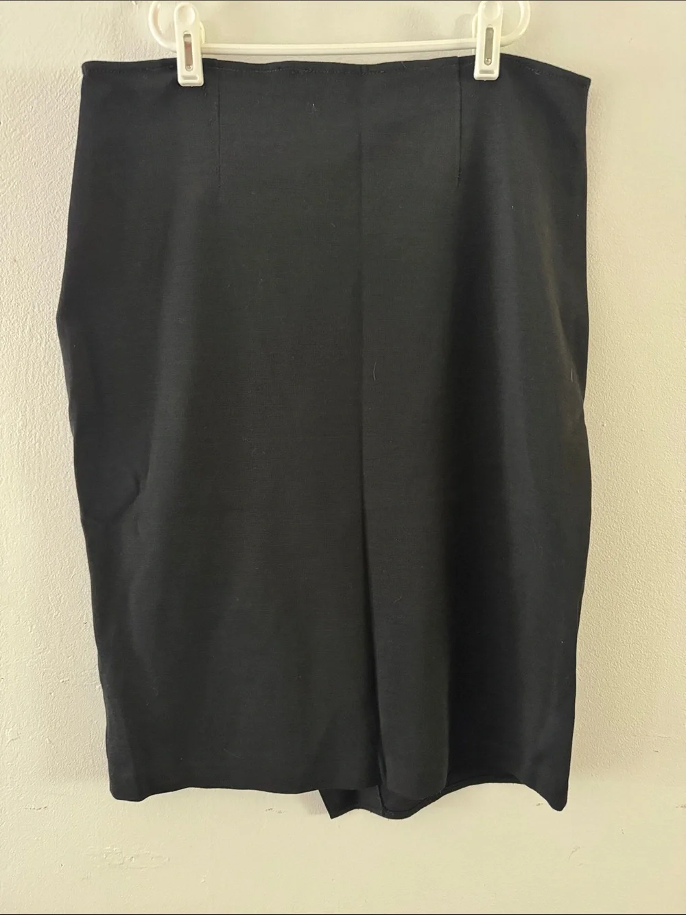 St. John Black Wrap-Detail Pencil Skirt Sz 8